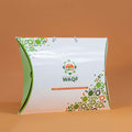 2026 Wholesale Price Black Hair Extension Packaging Box Black Pillow Shaped Paper Boxes with Custom logo