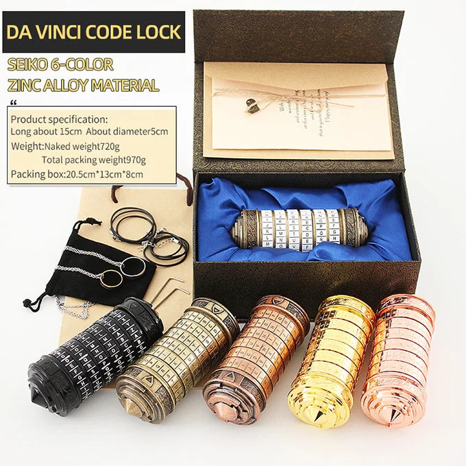 Da Vinci Code Mini Cryptex Escape Room Lock Valentine's Day Interesting Creative Romantic Birthday Gifts