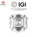 Redleaf IGI Certified Lab-Grown 1CT & 2CT Asscher Cut DEF VVS Clarity Real Diamond Jewelry Princess Cut Factory Price