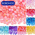 BOBOHOO New Colors Hotfix Rhinestone Sparkle Series SS6 SS10 SS16 Glass Flat Back Hot Fix Rhinestones for Dress