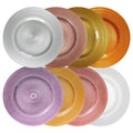 Luxury Rose Gold Pink Wedding Glass Charger Plates New Design Eco-Friendly for Hotel Parties