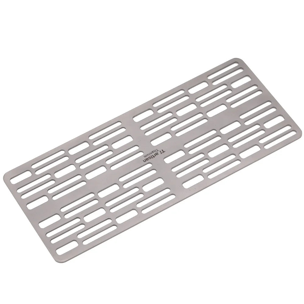 Original Ultralight Titanium Bushcraft Grill with Pouch Portable Titanium Grill