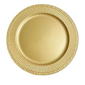 Eco-Friendly 13 Inch Plastic Charger Plates for Champagne Gold and Golden Beaded Bulk Wedding Party and Dinnerware
