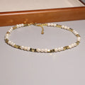 Vintage Natural Freshwater Pearl Beaded Necklace Choker for Women Dainty Trendy 14K Gold Plated Beaded Pearl Handmade Bracelet