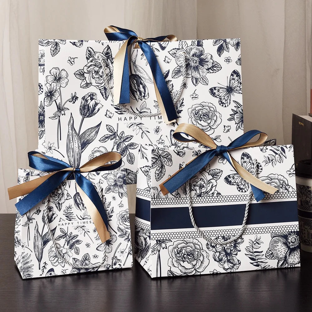 HAPPY TIMES Wholesale Luxury Clothing Retail Gift Shopping Jewellery Paper Bag with Handle