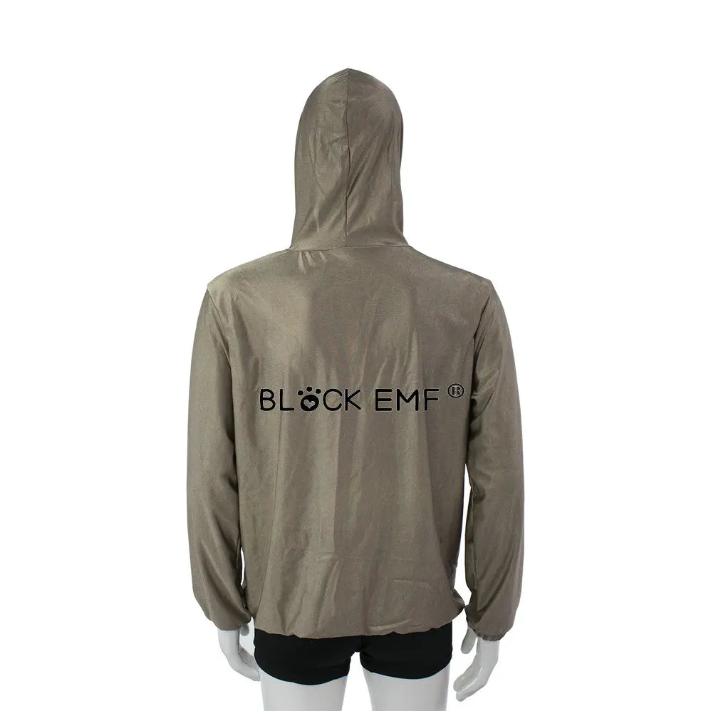 BLOCK EMF 5G EMF Protection Hoodie Radiation Shielding 100% Silver Hoodie