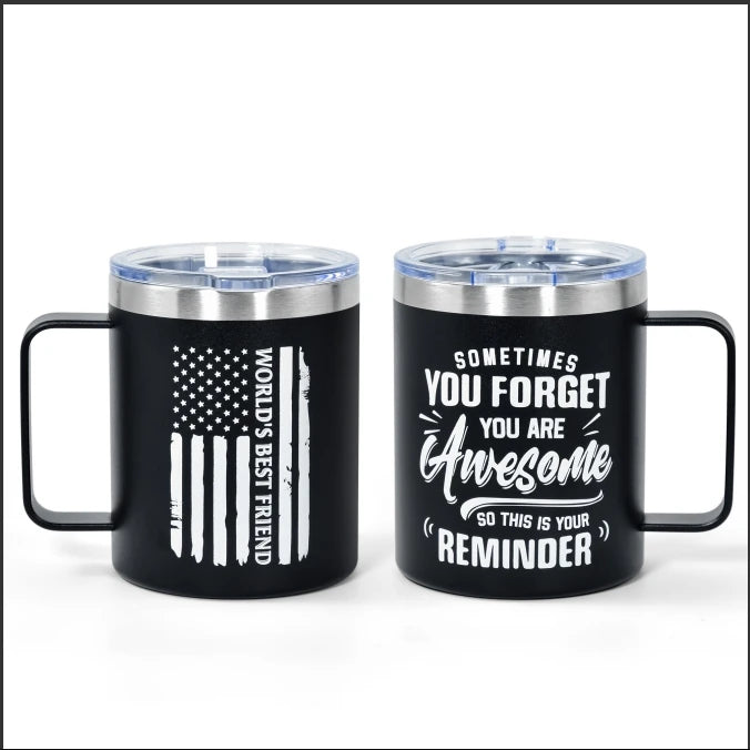 12oz 16oz Stainless Steel Insulated Coffee Mug with Handle Double Wall Vacuum Travel Camping Mug with Lid