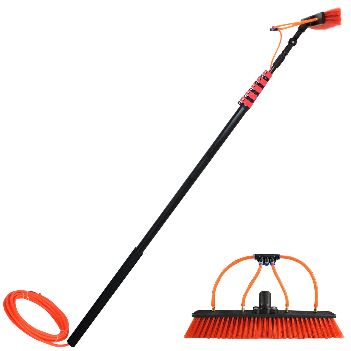 Extentool Water Cleaning Equipments Water Fed Poles Kit Pure Water System Window Cleaning L-400 Brush