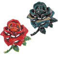 Women's Fashion Alloy Rhinestone Rose Brooch Valentine's Day Flower Gift for Children Engagement Occasion Processing Technology