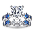925 Sterling Silver Jewelry Custom Heart Cut Rhodium Plated White Zirconia Tarnish Resistant Ring Gifts for Women Wholesale