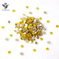 Hot Selling Wholesale Different Sizes Citrine Color Flat Back Wholesale Rhinestone for Fabric Dresses