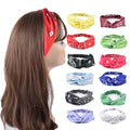 New Sports Headband Fashion Cashew Flower Band Elastic Headband Unisex Notted Cross Hair Bands Elegant Headwear Hair Accessories
