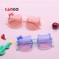 Cute Girls Sunglasses Hallo Kitty Children Candy Color Sun Glasses Glitter Uv400 protection