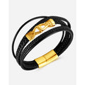 New Arrival Braided Woven Leather Bracelet Rope Bangle With Stainless Steel Magnetic Clasp Jewelry Leather Bracelet