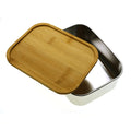 Factory Wholesale Stainless Steel 304 Food Grade Lunch Box with Bamboo Lid Rust-Free for Food Storage and Transportation