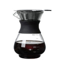 200ml/400ml Capacity Handmade Borosilicate Heat Resistant Glass Coffee Maker with 304 Stainless Steel Filter