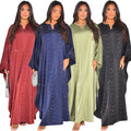 Modest2025 Spring Summer New Women's Fashion Loose Hot Diamond Abaya Robe Dress Crepe Outer for Muslim Women