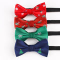 Navy Blue Green Red Christmas Tree Bowties for Children Boys Girls Butterfly Cravats Adjustable Christmas Kids Bow Ties Gifts