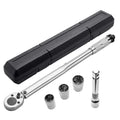 YUHANG 1/2-Inch Drive Click Torque Wrench 17+19+21 Nuzzles Extension Rod 10~150 Ft./lb. 13.6~203.5 N/m for DIY OEM Customization