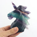 Wholesale Natural Fluorite Quartz Crystal Carved Fluorite unicorn