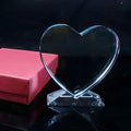 Blank Crystal Glass Heart Cube for Personalized Gifts