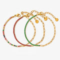 18K PVD Gold Plated Fashion Jewelry Stainless Steel Zircon Bracelets Bangles Paper Clip Inlaid Zircon Tennis Bracelets Women