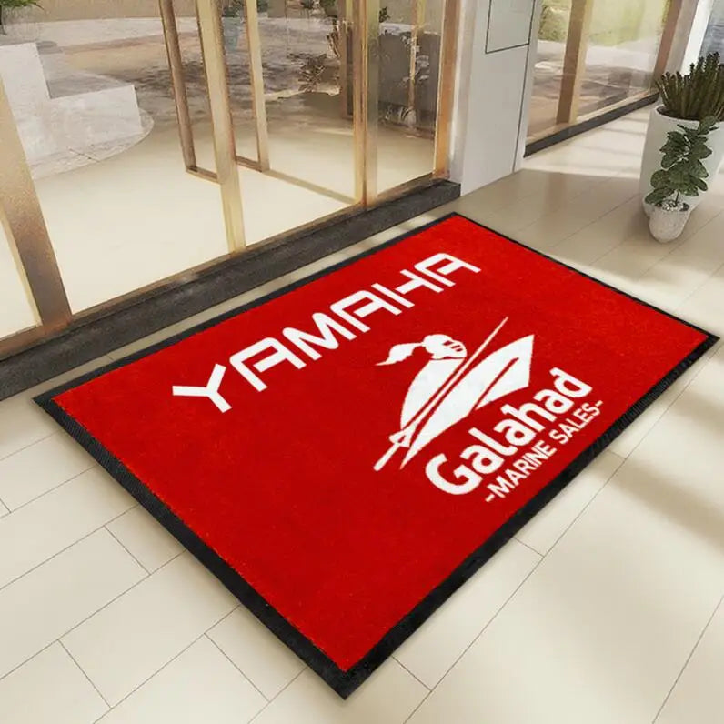 Custom Logo Front Door Anti-Slip Floor Mat Modern Outdoor Carpet for Home and Hotel Outdoor Entrance Cut Pile Techniques