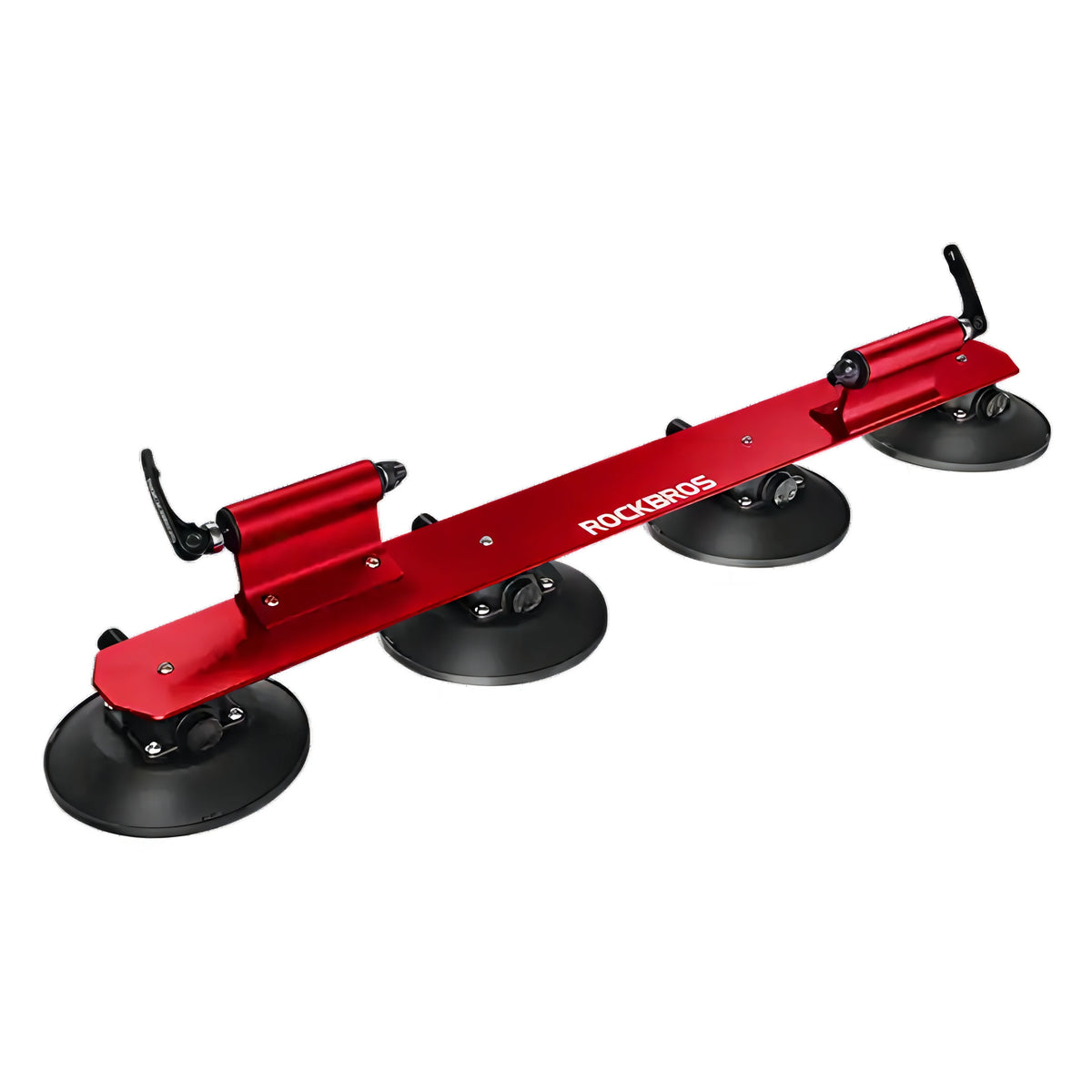 ROCKBROS Aluminum Alloy Black/Red Durable Bicycle Carrier Rack for Car Roof Top Suction Mountain Bike Cargo 2 Bike