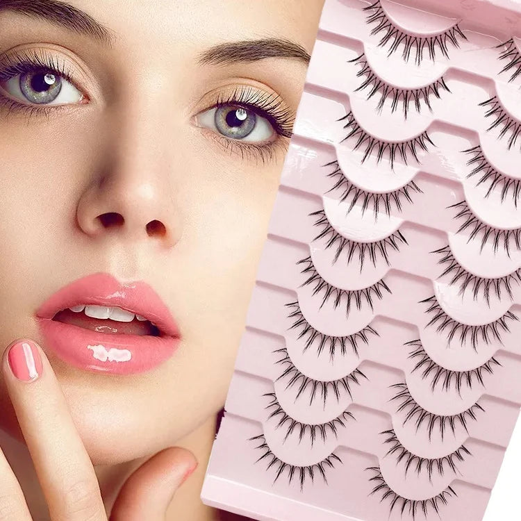 Hot Sale Own Brand 3d Silk Soft Lashes Wholesale False Natural Eyelashes Invisible clear Band Lash
