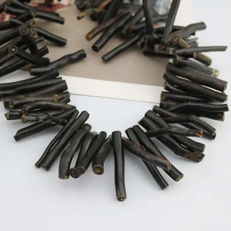 CB8054 Natural Genuine Black Coral Horn Branch Beadscoral Sticks Beads