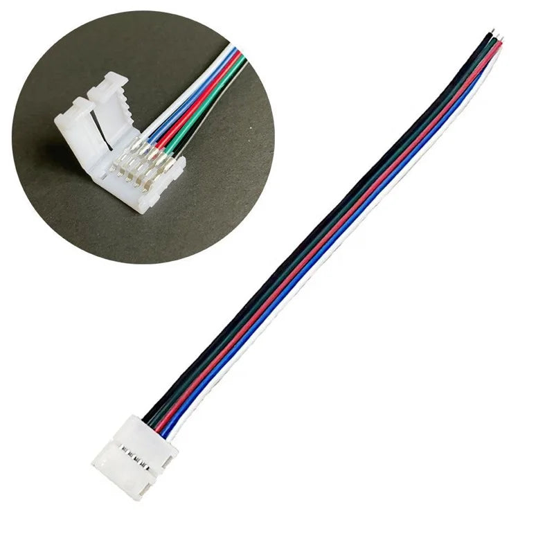 RGBW 12mm 5 Pin LED Strip Cable Connector Quick Lighting Accessories for 5050 RGBW LED Strip Light