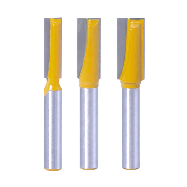 6mm 1/4 Shank Carbide Blades Woodworking Straight Router Bits Milling Cutter for Wood Furniture Engraving Carving Tools