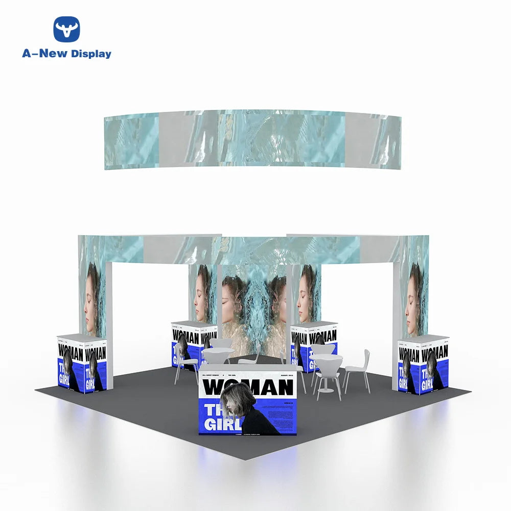 New Style Trade Show Display Standard Custom Made Saloon Booth Standard Exhibition Booth