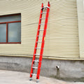 FRP 2/3 Sections 2*16 Steps 8.4m Extended Height Extension Ladder Folding Industrial Insulation Combination Ladders EN131