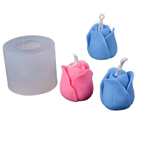 BPA Free Durable 3D Tulip Flower Shaped Candle Mold Silicone Moulds for Candle Making