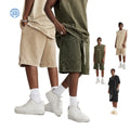 2024 Summer 470gsm 100% Cotton Acid Wash Vintage Split Streetwear Trendy Shorts for Men