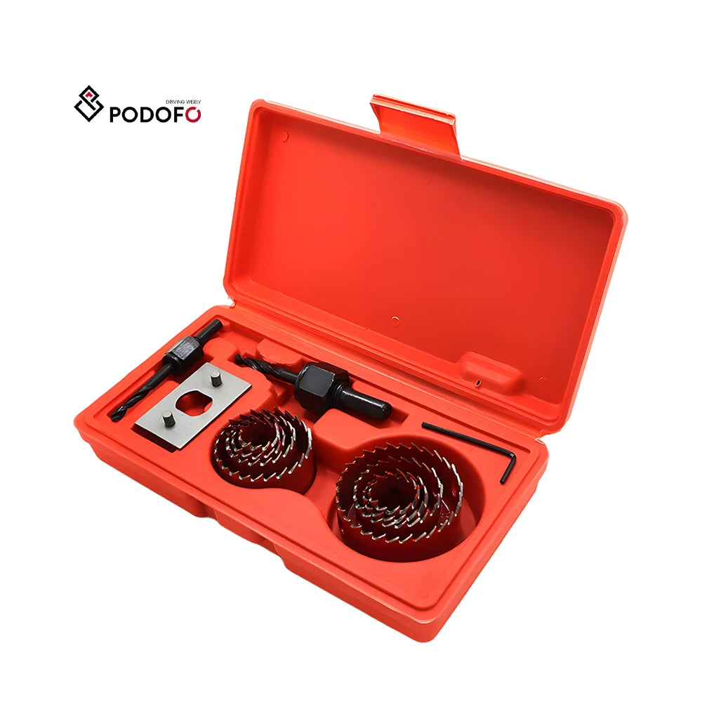 Podofo 11pcs Woodworking Downlight Drill Hole Opener Set Gypsum Board PVC Wood Reamer Drill Bit Hole Saw Cutter Set Wholesale