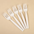 Health Cornstarch Cutlery Disposable 7 Inch Degradable High Temperature Resistance  Cornstarch Cutlery Compostable Spoon Fork