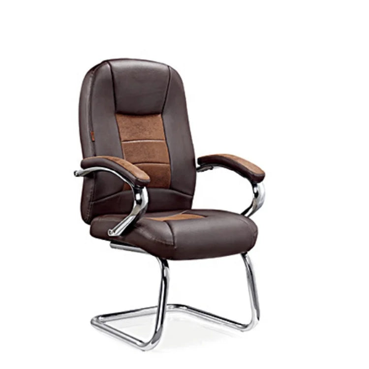 Contemporary Design Durable Stackable Meeting Chair for Conference Room Middle Back Visitor Chair in Synthetic Leather