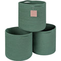 Storage Cubes Baskets Bins Organizer 11x11x11'' Fit 12x12''Cube Storage Organizer Bookcases Shelf Durable Woven Cotton Storage