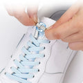 1 Set of Flat Polyester Quick Lock Sneaker Laces Pattern Capsule Safety Shoe Fastener for Kids Adults Women Men