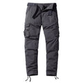 Fashion Custom Logo Men Multi-Pocket Camo Casual Pants 100% Cotton Garment Dyed Straight Tube Sports Black Cargo Chinos High