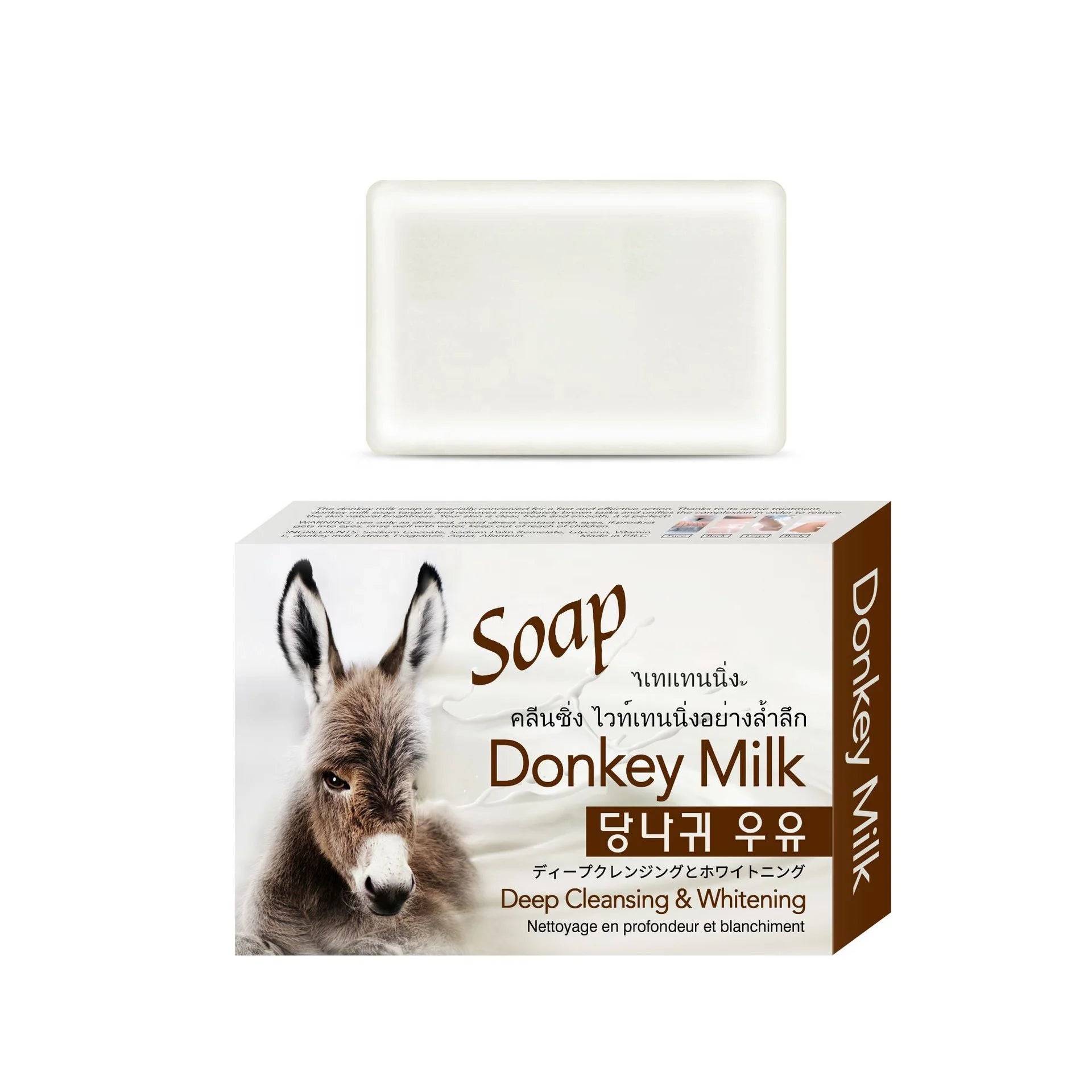 100g Organic Private Label Whitening for Body Deep Cleansing for Acne Bar Natural Brighten Skin Donkey Milk Soap