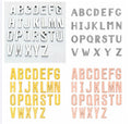 Wholesale Full Rhinestone Silver Color Rose Gold Color 1p 30mm Slide Letters Alphabet Slide Charms Accessory DIY Women Gift