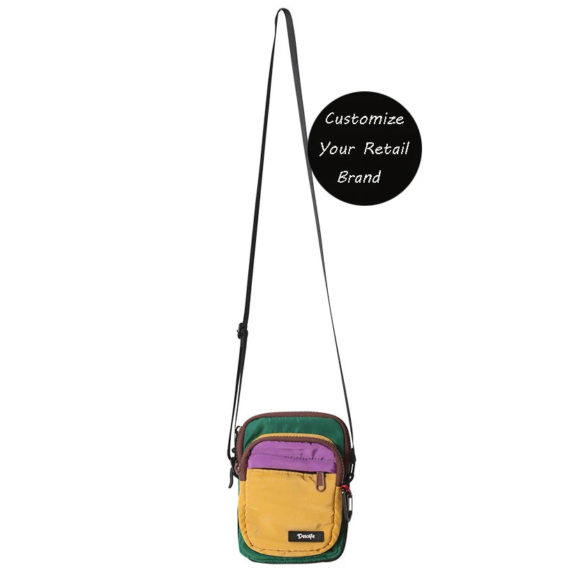 2024 Customized Your Brand Mini Nylon Sling Shoulder Crossbody Phone Bags for Ladies