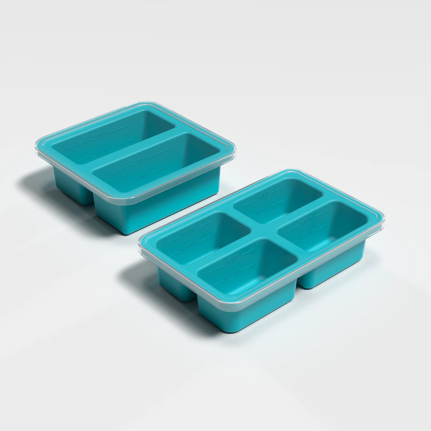 Ice Cubes 1 Cup Extra Large Silicone Freezing Tray With Lid for  Freeze Food Soup Broth Sauce