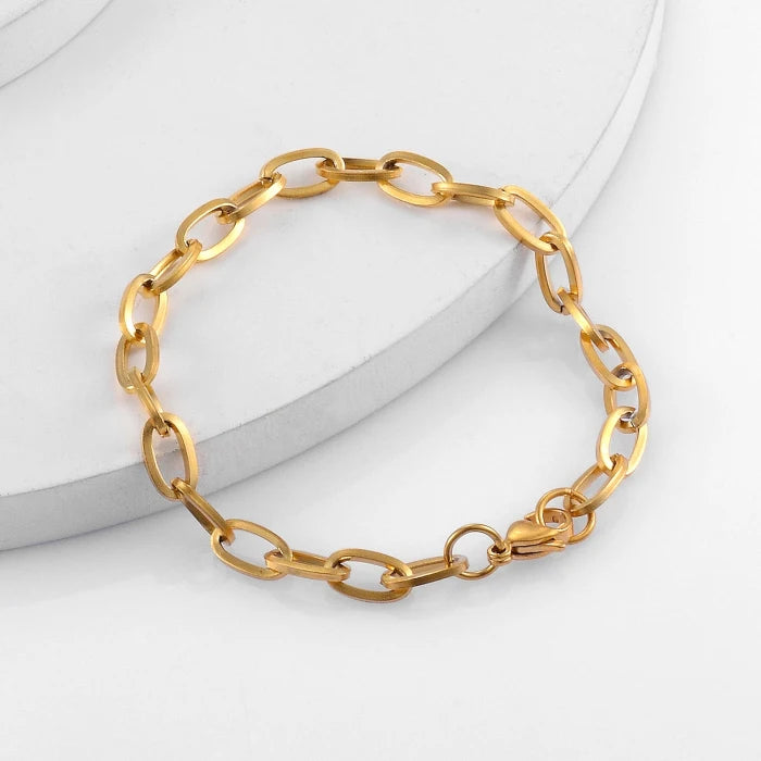 Men Women Jewelry Accessories Trendy Wedding Silver/Gold/Black/Rose Gold Stainless Steel Herringbone Chain Link Bracelet