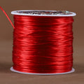 Diy Fashion Jewelry Making Bulk Elastic Crystal Thread with Plastic Spool 0.8x0.3mm Approx 30m/Spool 1409756