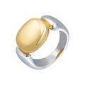 18K Gold Plated Brass Jewelry Design Shiny Oval Mixed Color Finger Rings for Women Gift Accessories Ring R234213