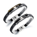 Bracelet Stainless Steel Bracelet Men's Titanium Steel Leather Wristband Retro Punk Wind Tree of Life Bracelet Wristband